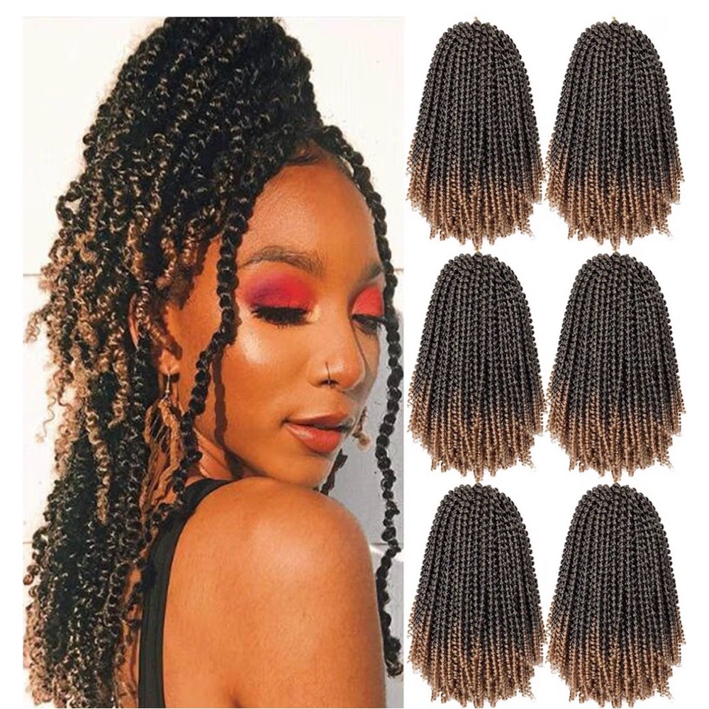 Brown and Tan Braided Hair Extensions